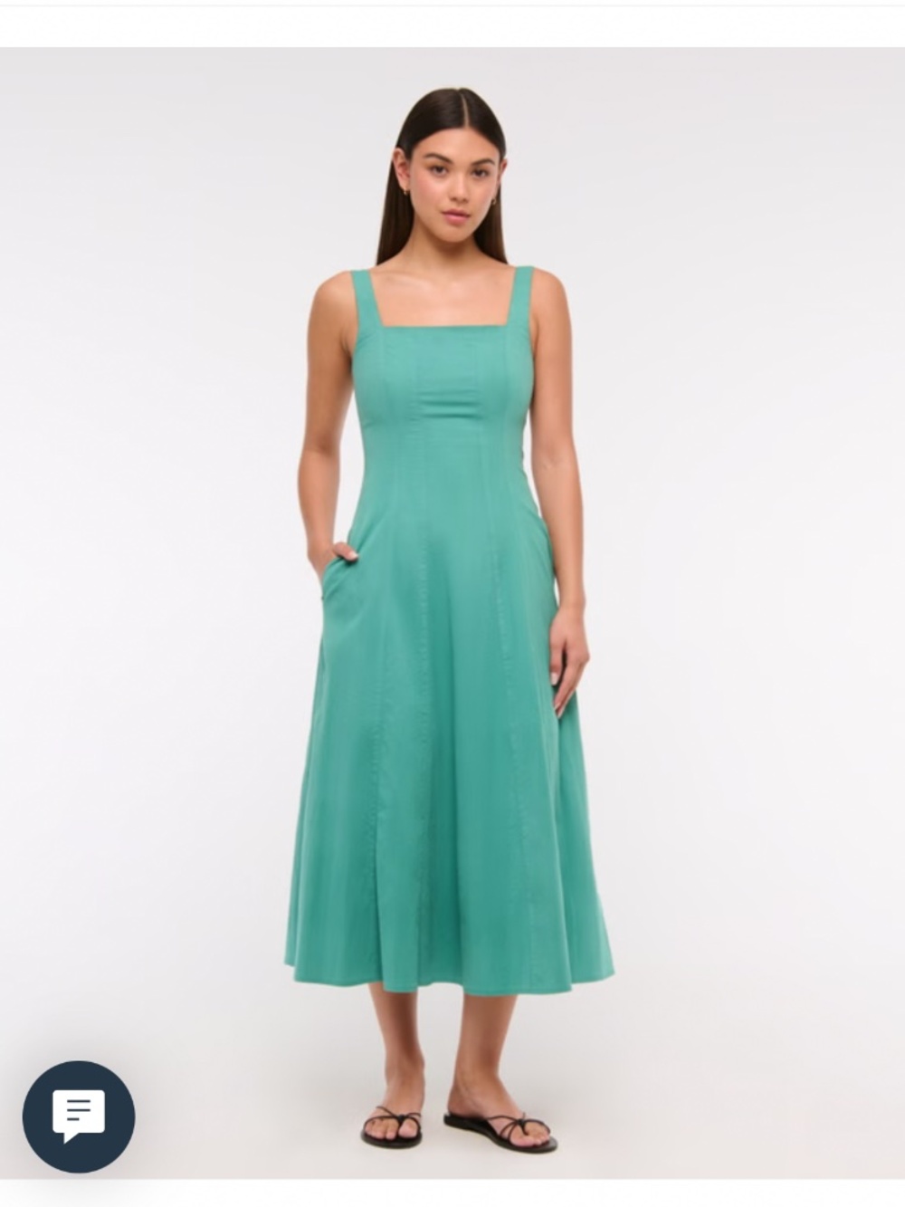 Abercrombie & Fitch XL Green Midi Dress New With Tags